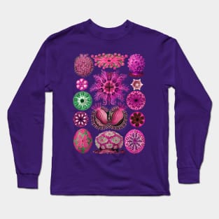 Ernst Haeckel Ascidiae Sea Squirts Magenta Long Sleeve T-Shirt